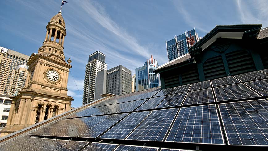 sydney town hall city council solar