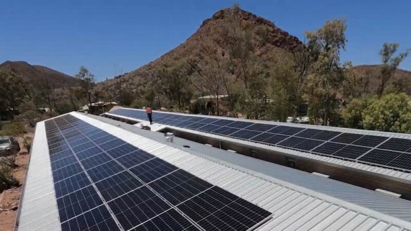 arkaroola microgrid solar metal roof